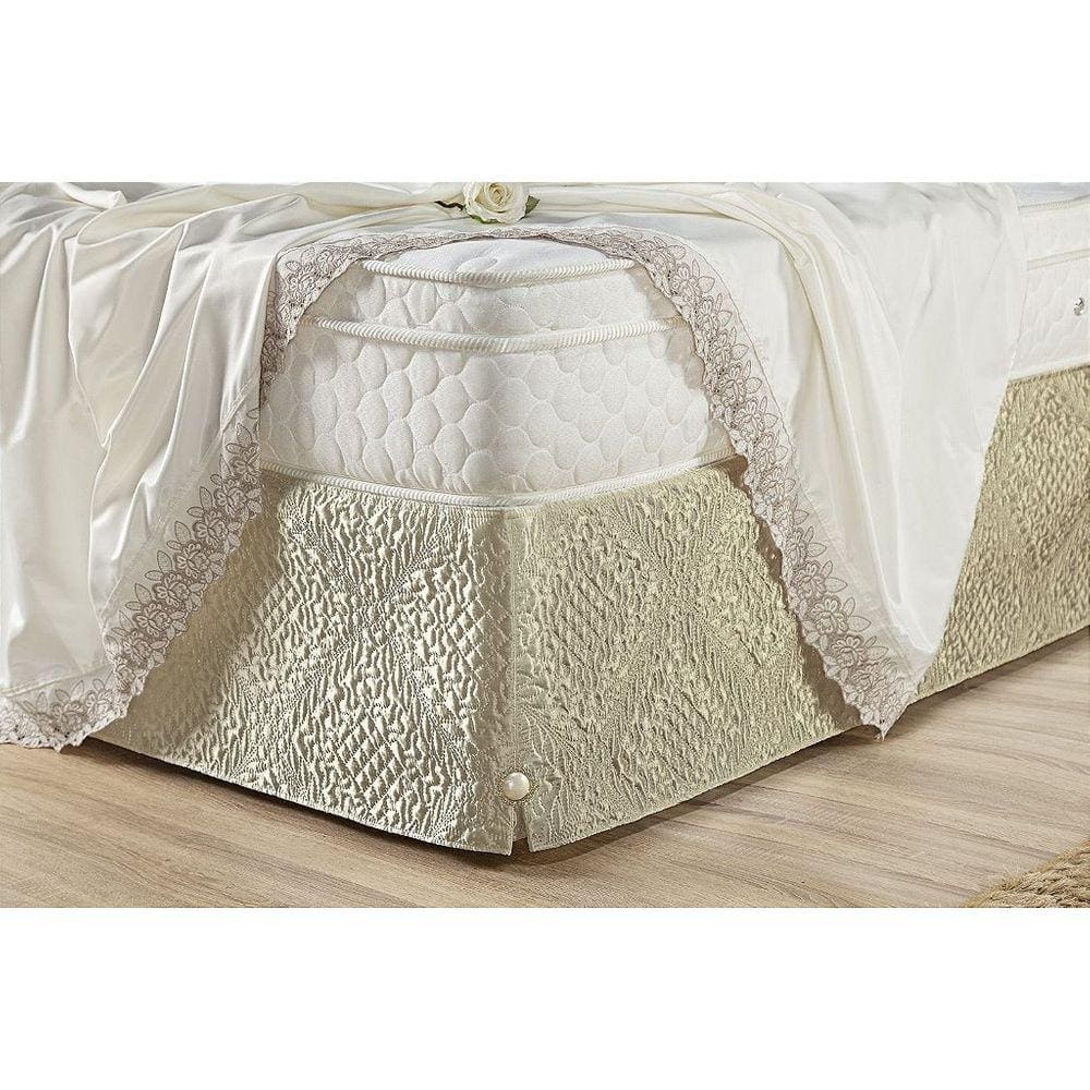 Saia Box Madri Super King Microfibra Matelado Prata