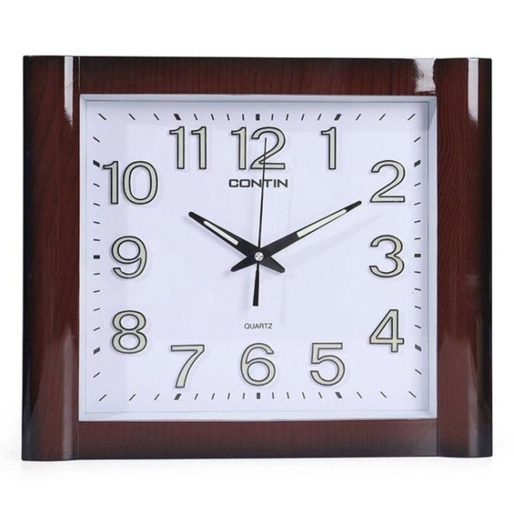 Relógio de Parede Quartzo Quadrado Vintage 40x35cm