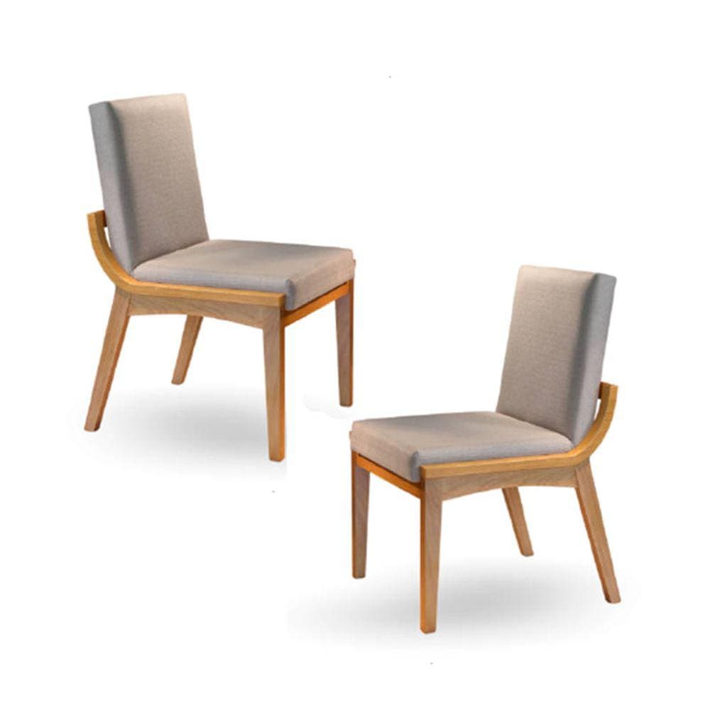 Cadeiras para mesa de jantar detalhe lateral de madeira - Alice - Star Móveis