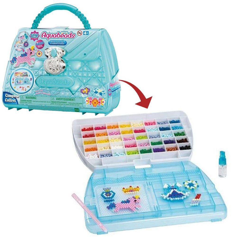Maleta Aquabeads Bolsa Deluxe Carry Case 1400 Beads 40 Cores