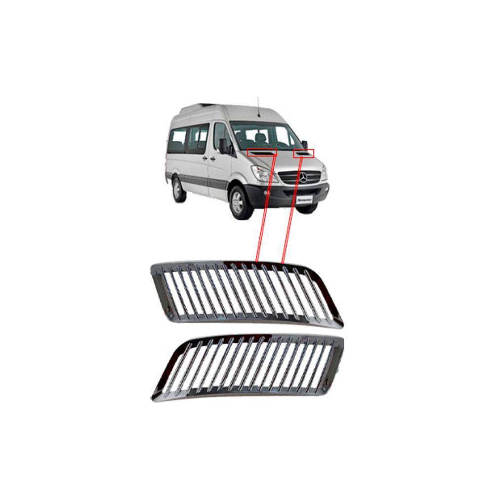 Aplique Grelha Cromada Capo Sprinter 311/415/515 2013/...