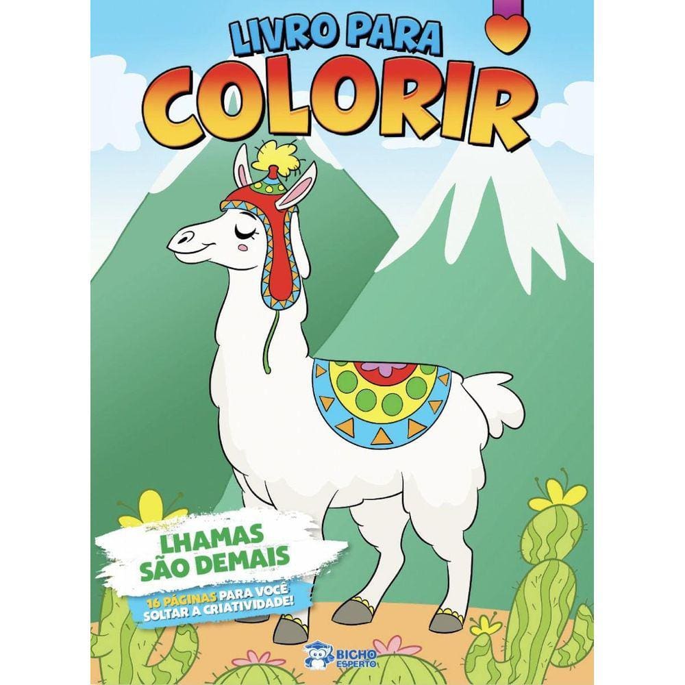 Livro Para Colorir - Lhamas São Demais