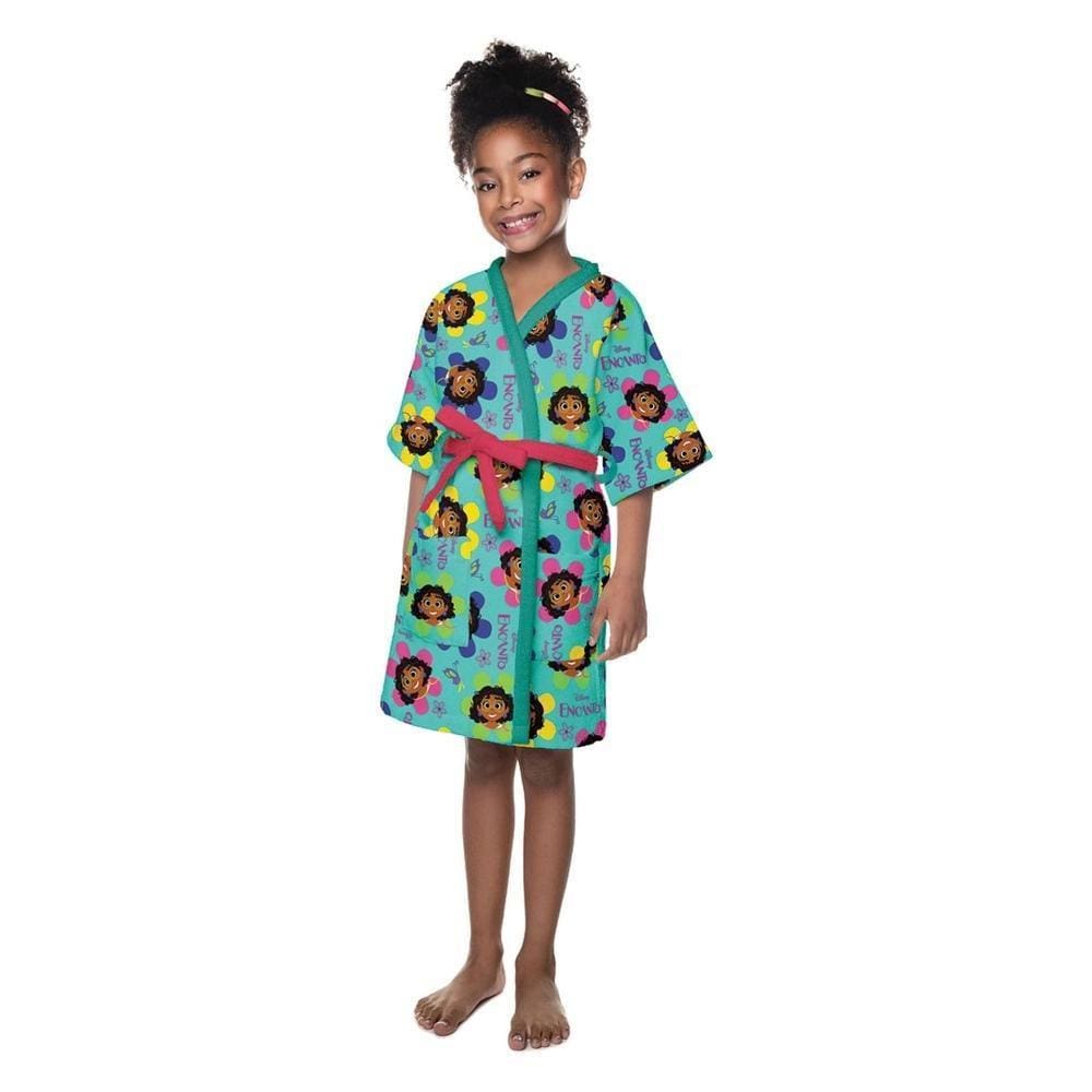 Roupao Aveludado Infantil Quimono Estampado Encanto M