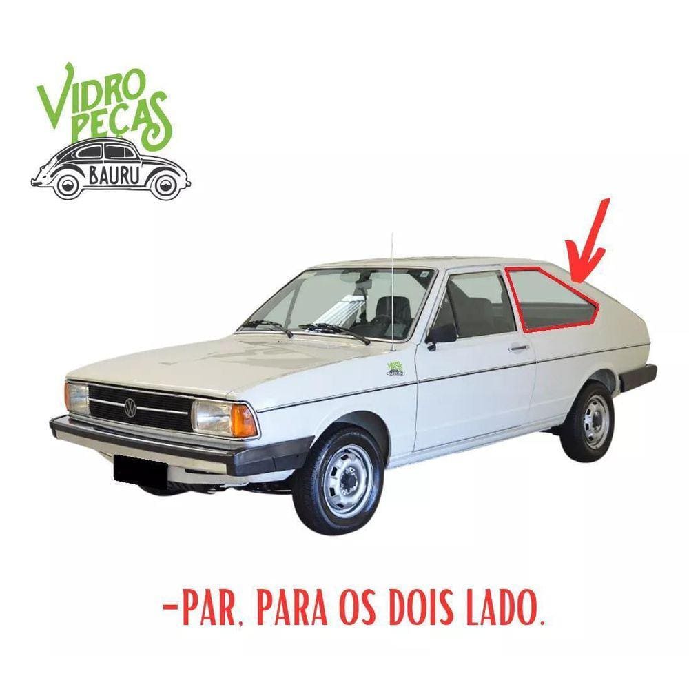 Par Borracha Janela Lateral Fixa Passat Até 83 Para Friso