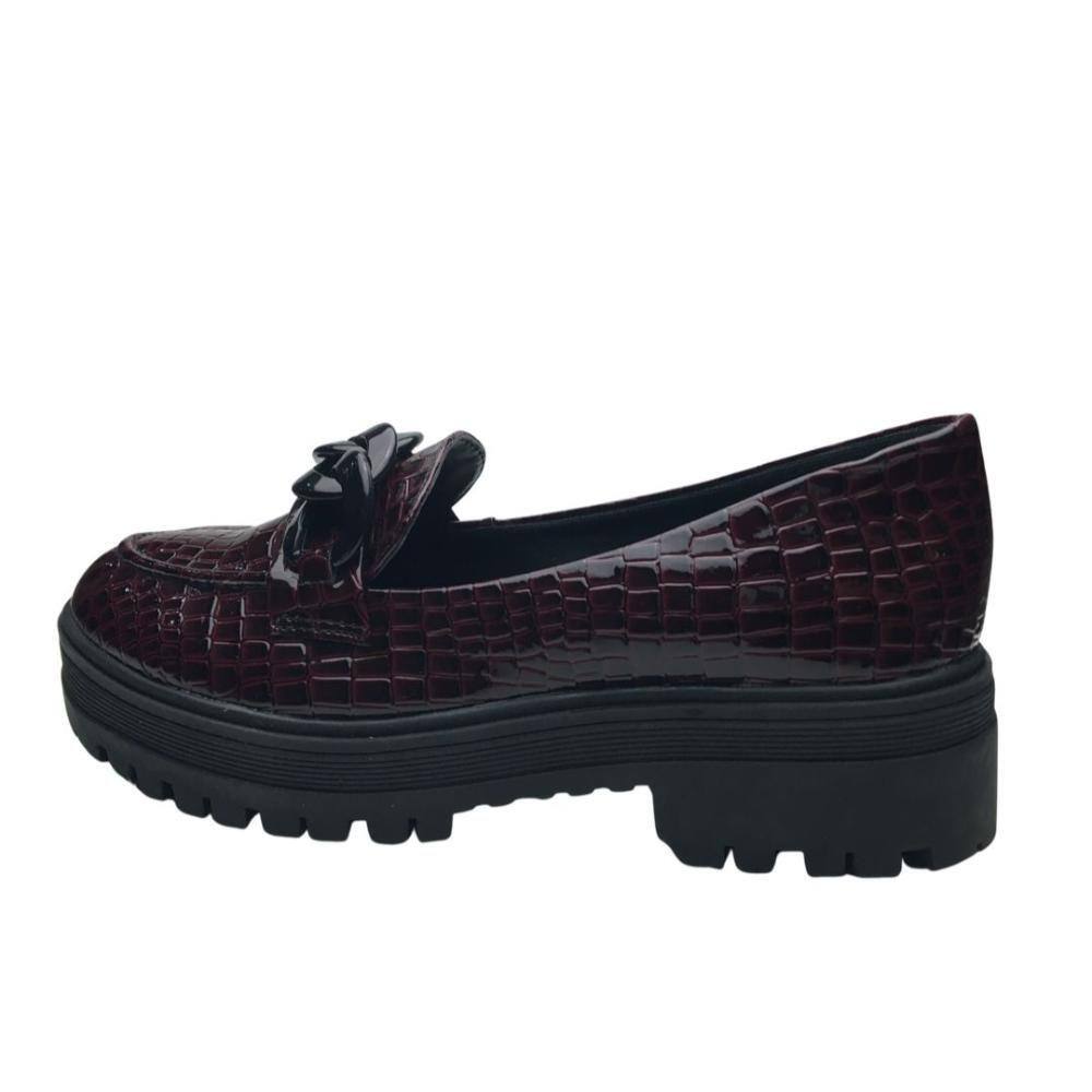 Mocassim Tratorado Corrente Cor Marsala