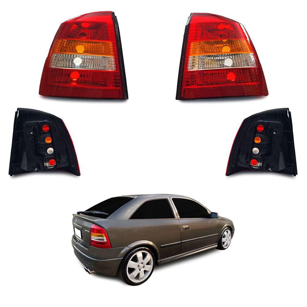 Par de Lanternas Astra Hatch 99 2000 2001 2002 Tricolor