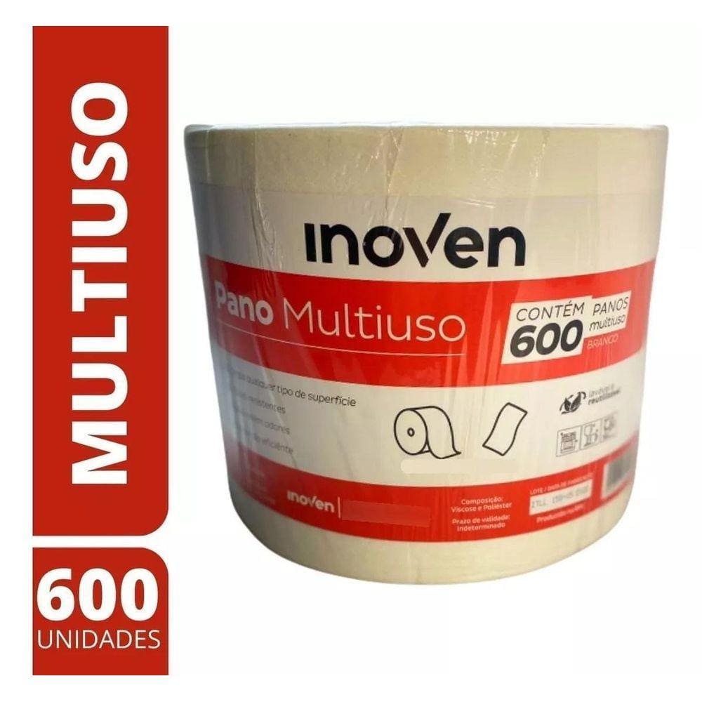 Rolo Pano Perfex Multiuso Inoven 20X300M Com 600 Panos