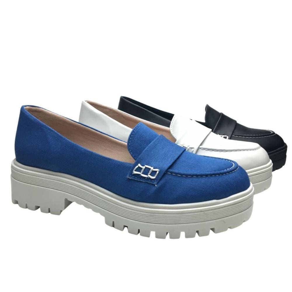 Mocassim Tratorado Cor Offwhite