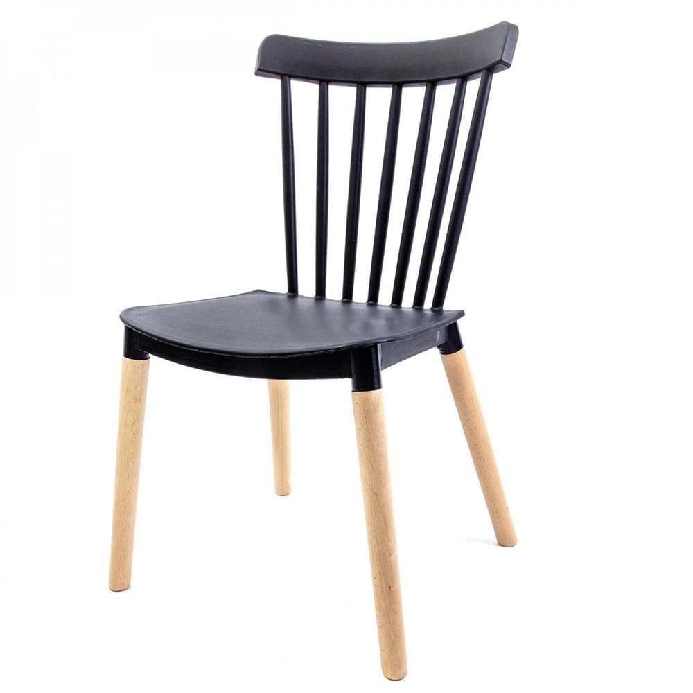 Cadeira Base em Madeira Windsor Preto