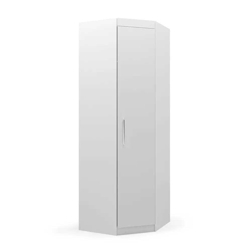 Guarda Roupa Casal Canto 1 Porta Gênova Plus Batrol Móveis Branco