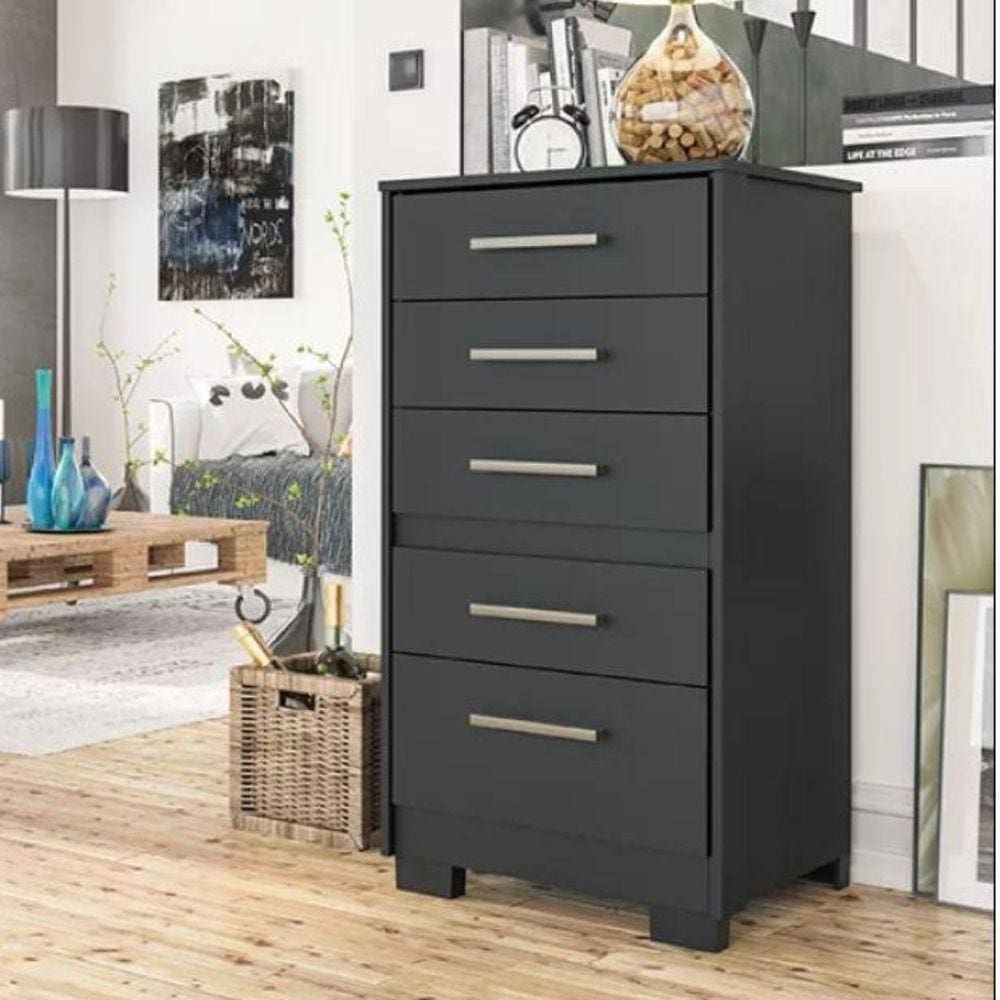 Cômoda 5 Gavetas Primacy Batrol Móveis Black