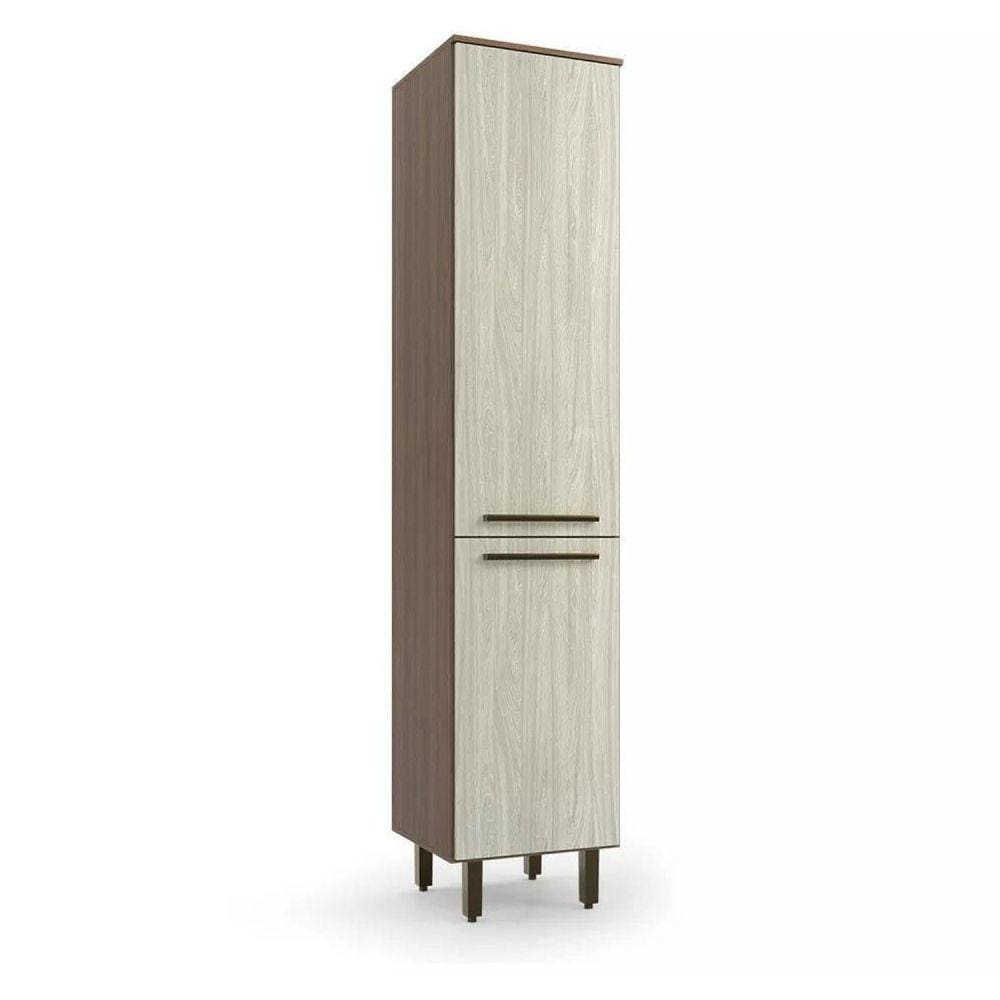 Paneleiro 2 Portas Evolution Plus Batrol Móveis Tannat/Legno Crema