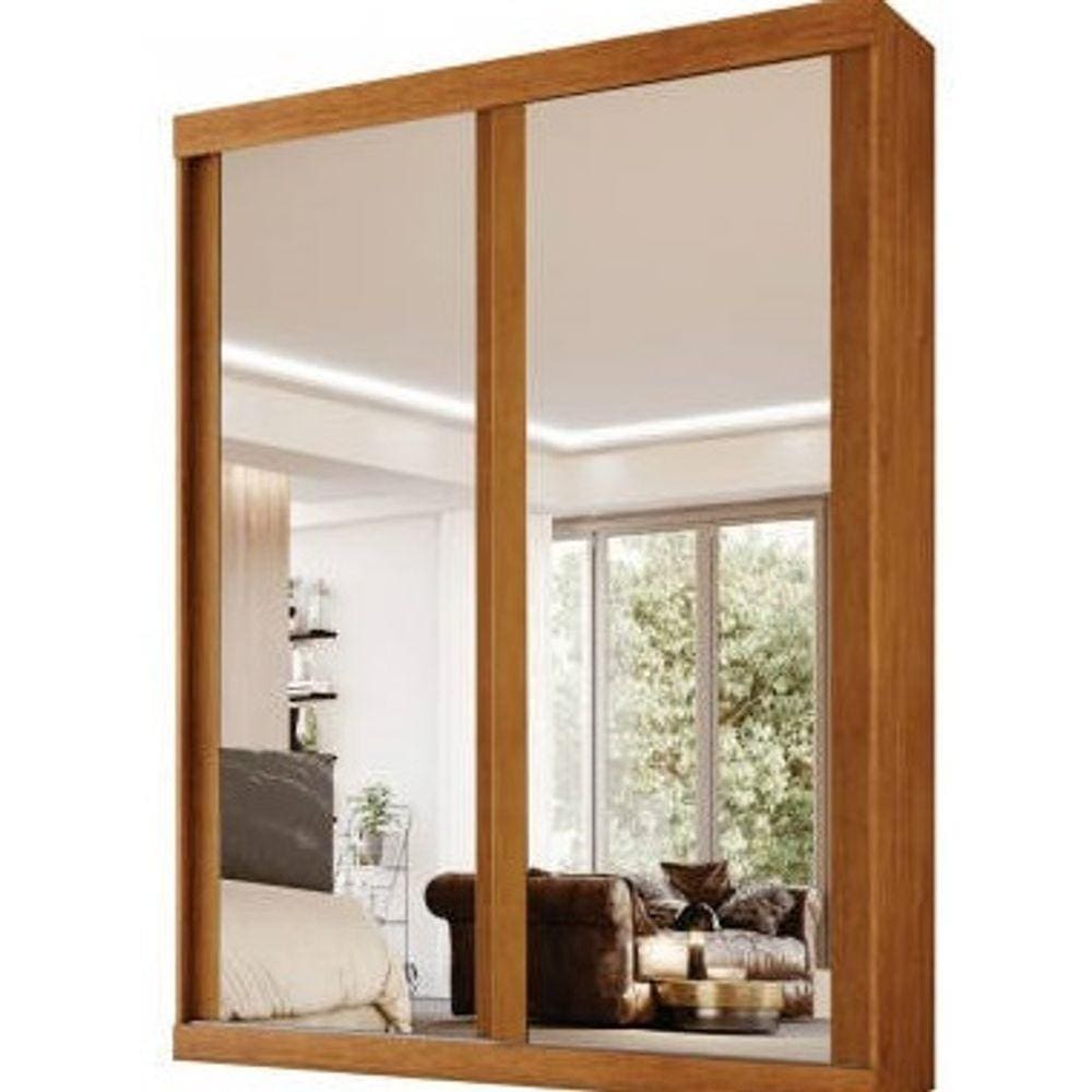 Modulado 2 portas correr espelhadas 2 gavetas 1,61m - Luna-Nature - Bianchi Móveis