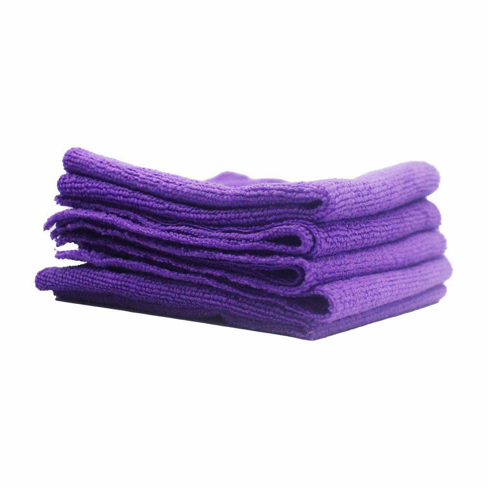 5 Panos de Microfibra 28x28cm Corte a Laser Roxo 350gr Zacs