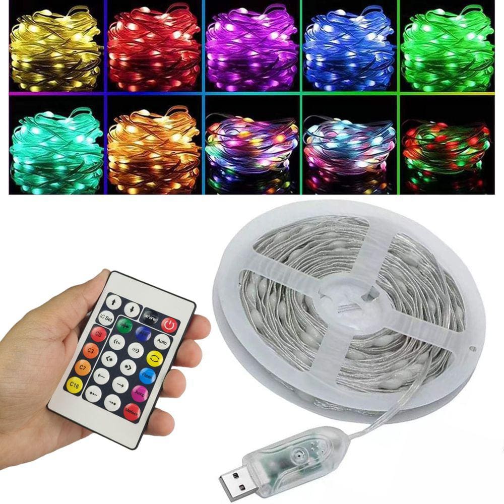Fita Led Aplicativo App Celular 5 Metros Cores RGB Ajustavel Decoraçao Natal Sanca Gesso Sala Quarto Casa Escadas Corredor Loja Fachada