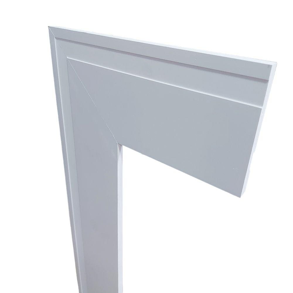 Kit com 5 Barras de Moldura/Rodapé de Poliestireno Frisado - Branco - 10cm de altura (10x1x240cm)
