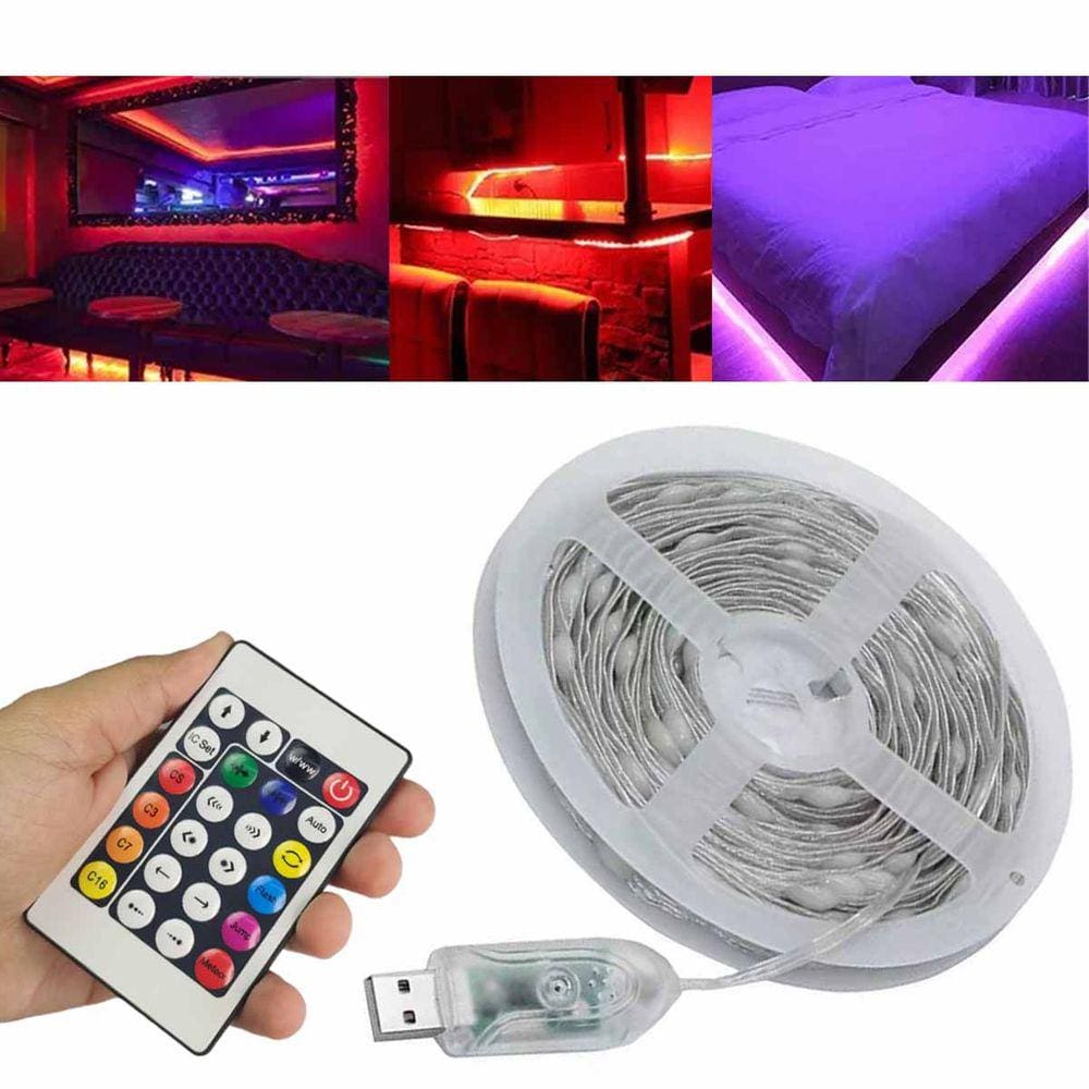 Fita Led Aplicativo App Celular 5 Metros Cores RGB Controle Ajustavel Gesso Sanca Natal Decoraçao Sala Quarto Loja Fachada
