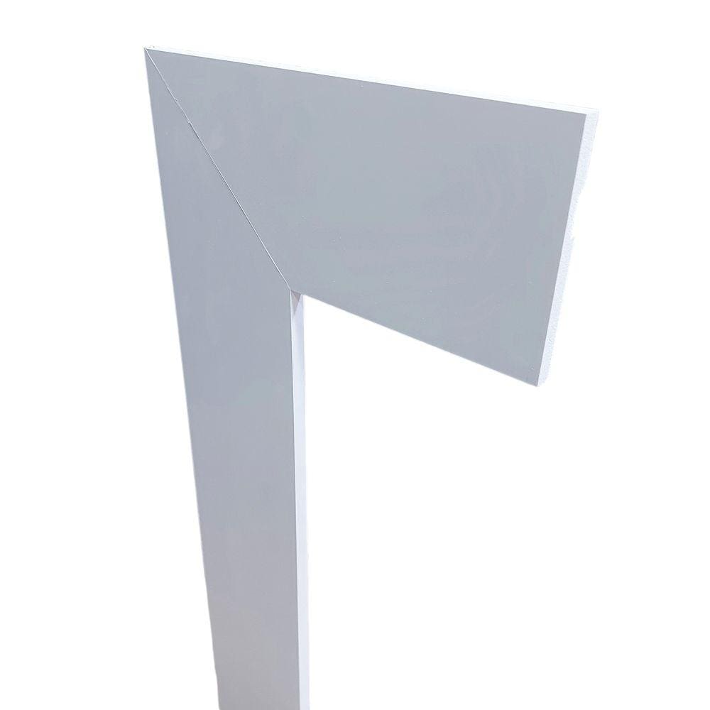 Kit com 15 Barras de Moldura/Rodapé de Poliestireno Liso - Branco - 10cm de altura (10x1x240cm)