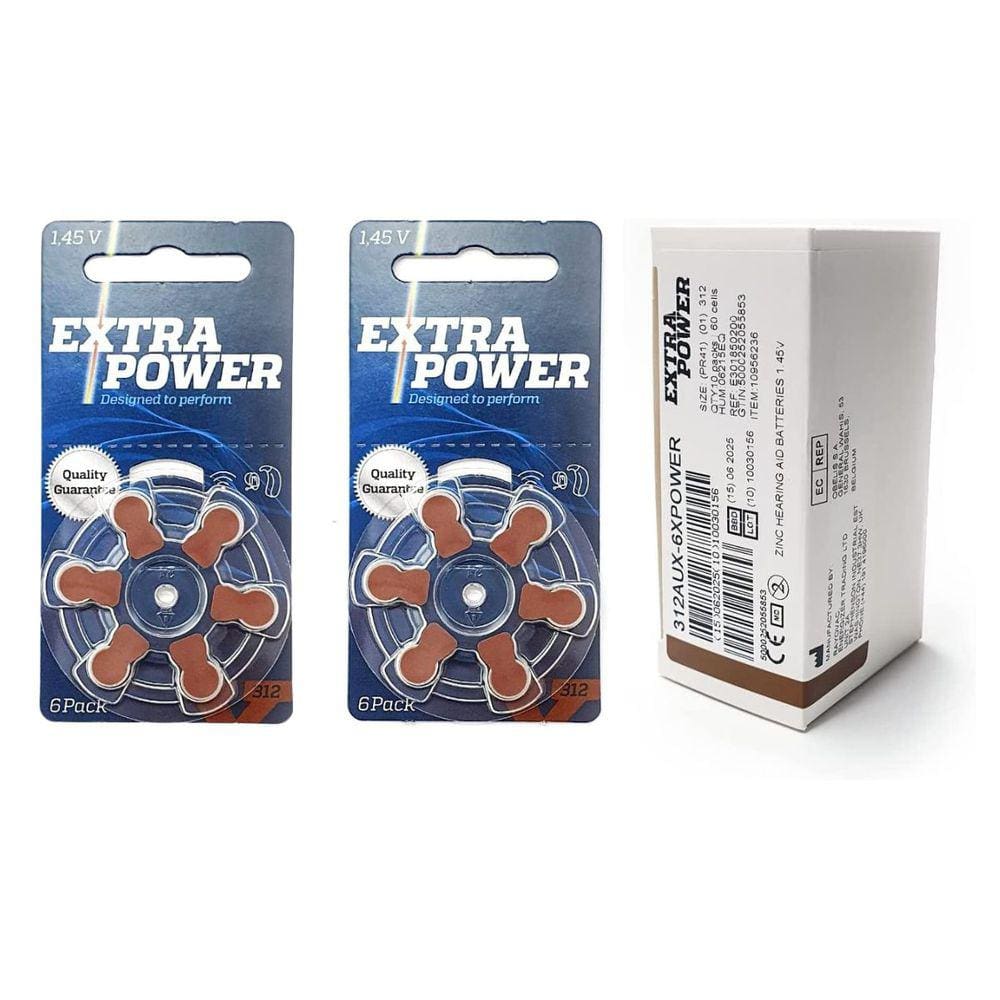 72 Pilhas Baterias 312 PR41 Extra Power 12 Cartelas
