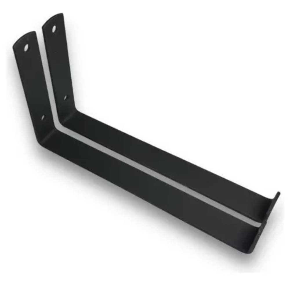 Mão Francesa Preto Suporte Para Prateleira Invertido 10Cm 02 unidades