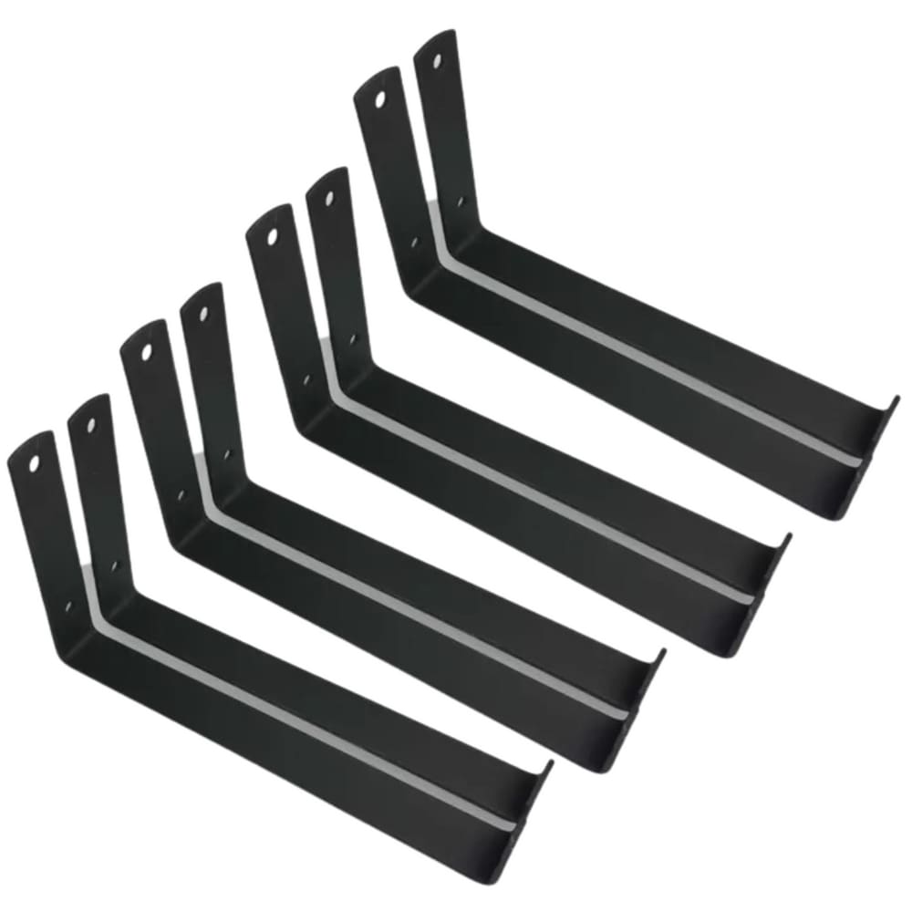 Mão Francesa Preto Suporte Para Prateleira Invertido 15cm 08 unidades