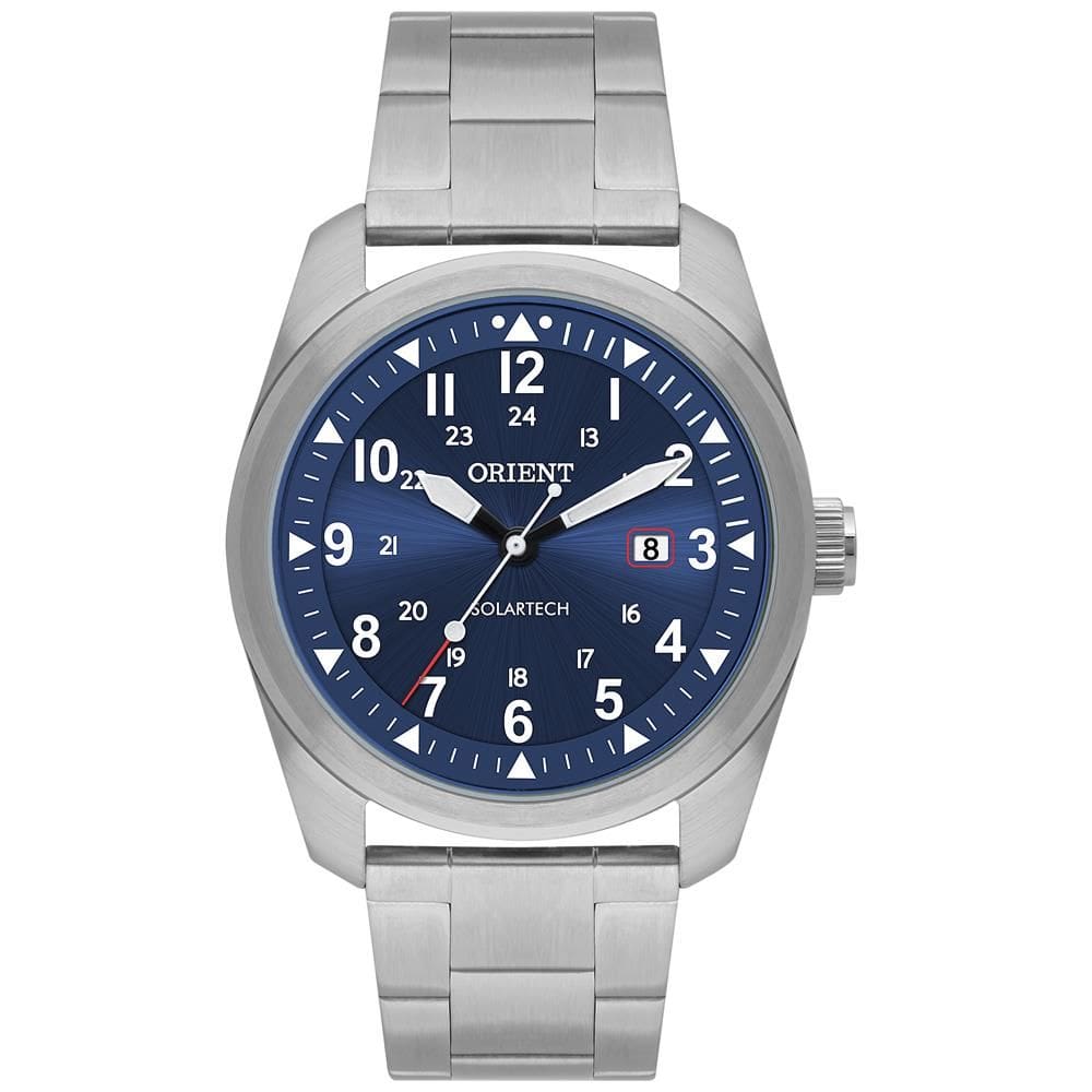 Relógio Orient Masculino Ref: Mbss1447 D2sx Solar Prateado