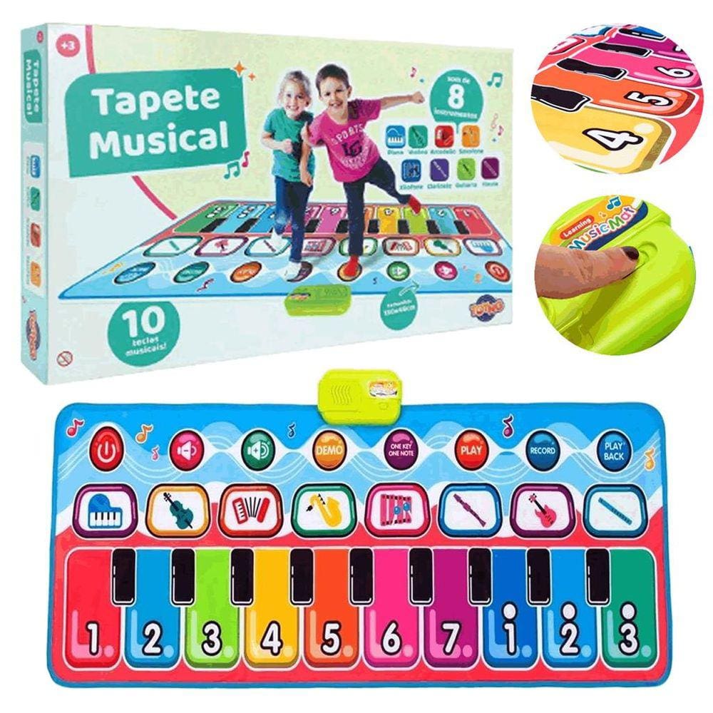 Tapete Musical Infantil Premium Interativo 10 Teclas
