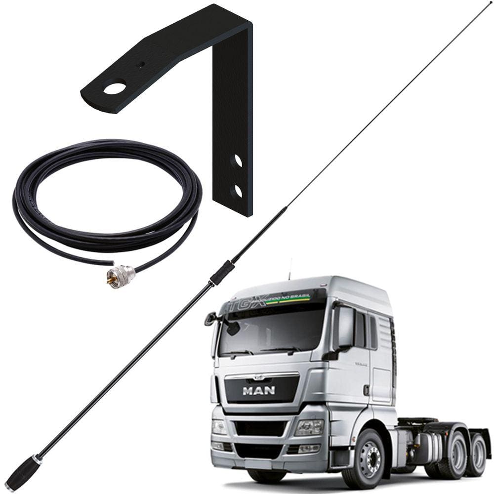 Antena Px Black Argentina 1,63m Sup Dianteiro Carona Volkswagen Vw Man Cabo 5,5m