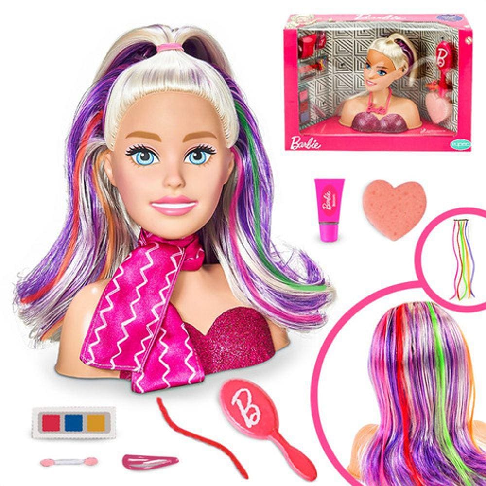 Boneca Barbie Styling Head Faces Busto Barbie Acessórios E maquiagem Mattel  - Ri Happy