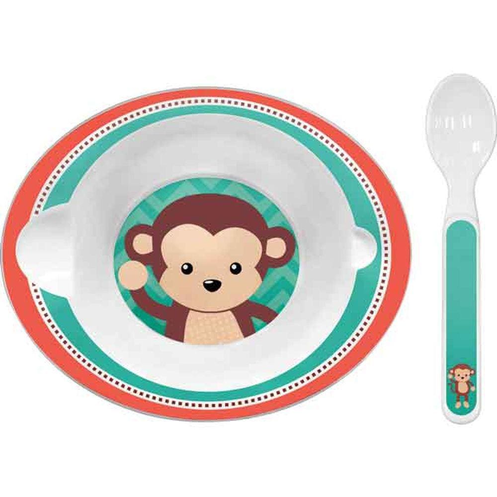 Bowl infantil com colher Macaco Buba Baby