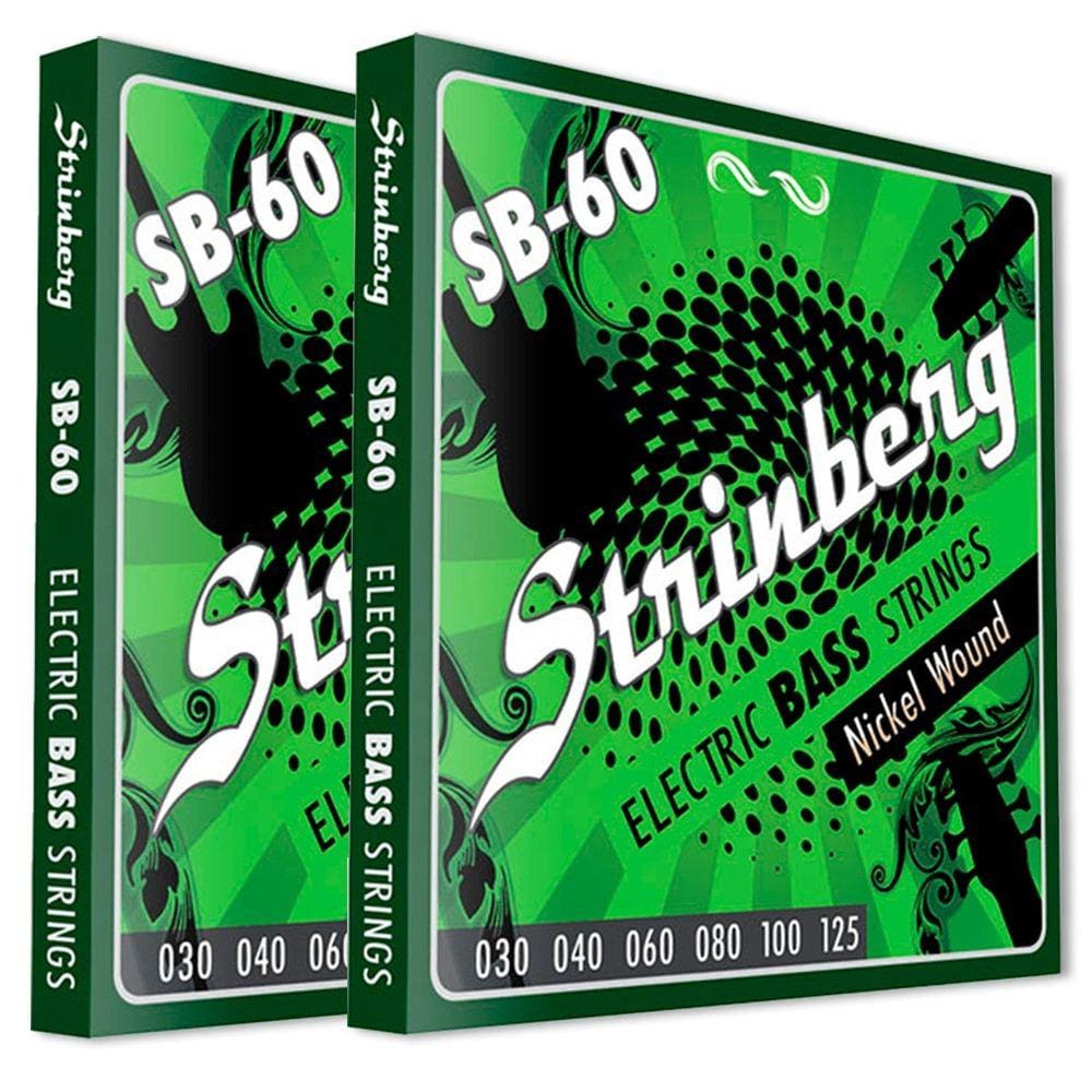 Kit 2 Encordoamento Strinberg Para Contra Baixo SB60 - 6 Cordas
