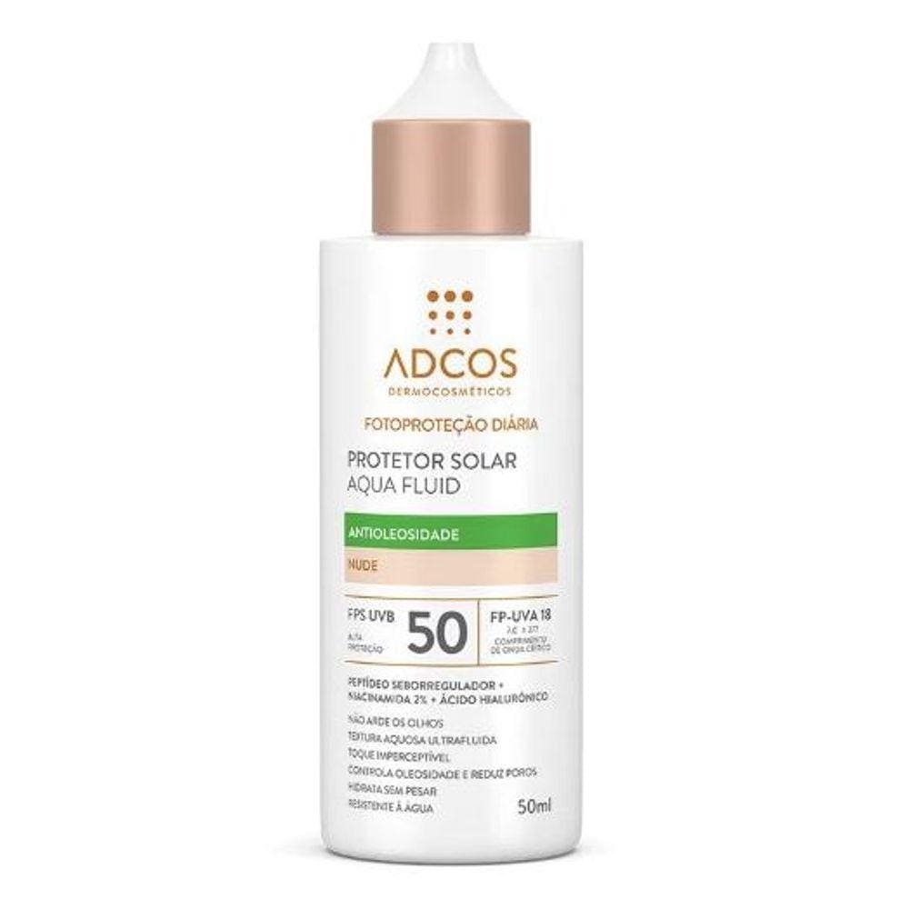 Protetor Solar Aqua Fluid Adcos FPS 50 Nude 40ml