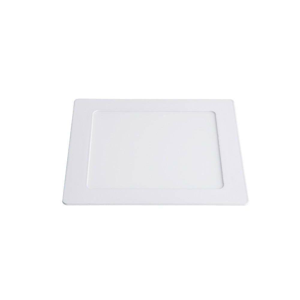 Luminária Plafon Painel Embutir Led Slim Quadrada 12W 4000K
