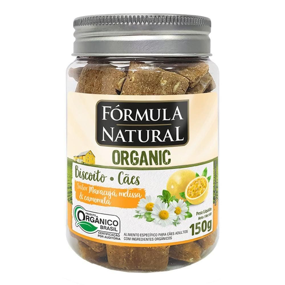 Biscoito Fórmula Natural Organic para Cães Adultos Sabor Maracujá Melissa e Camomila - 150g