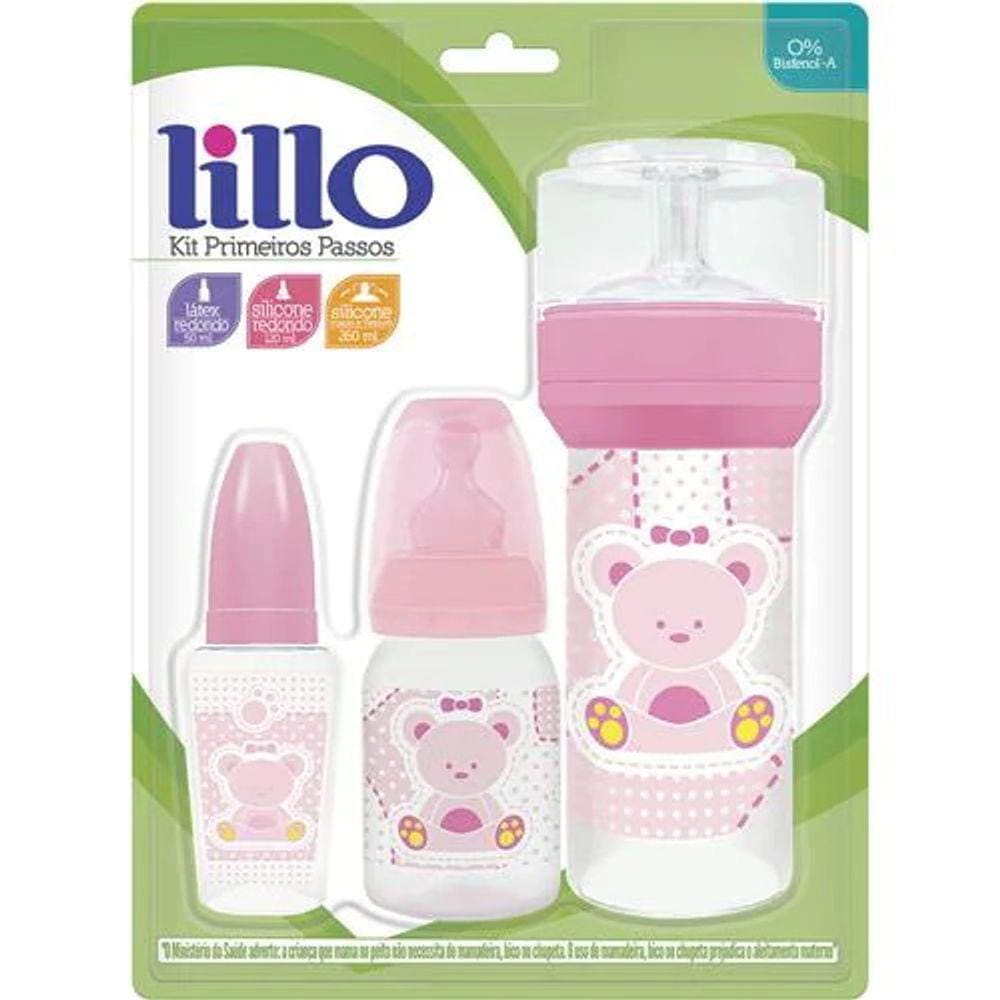 Trio de mamadeiras Primeiros Passos Lillo