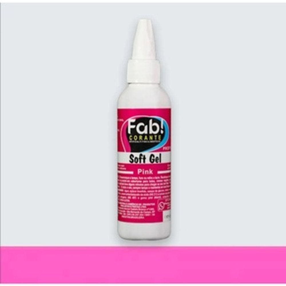 Corante Alimentício Soft Gel Rosa Pink Fab 60g