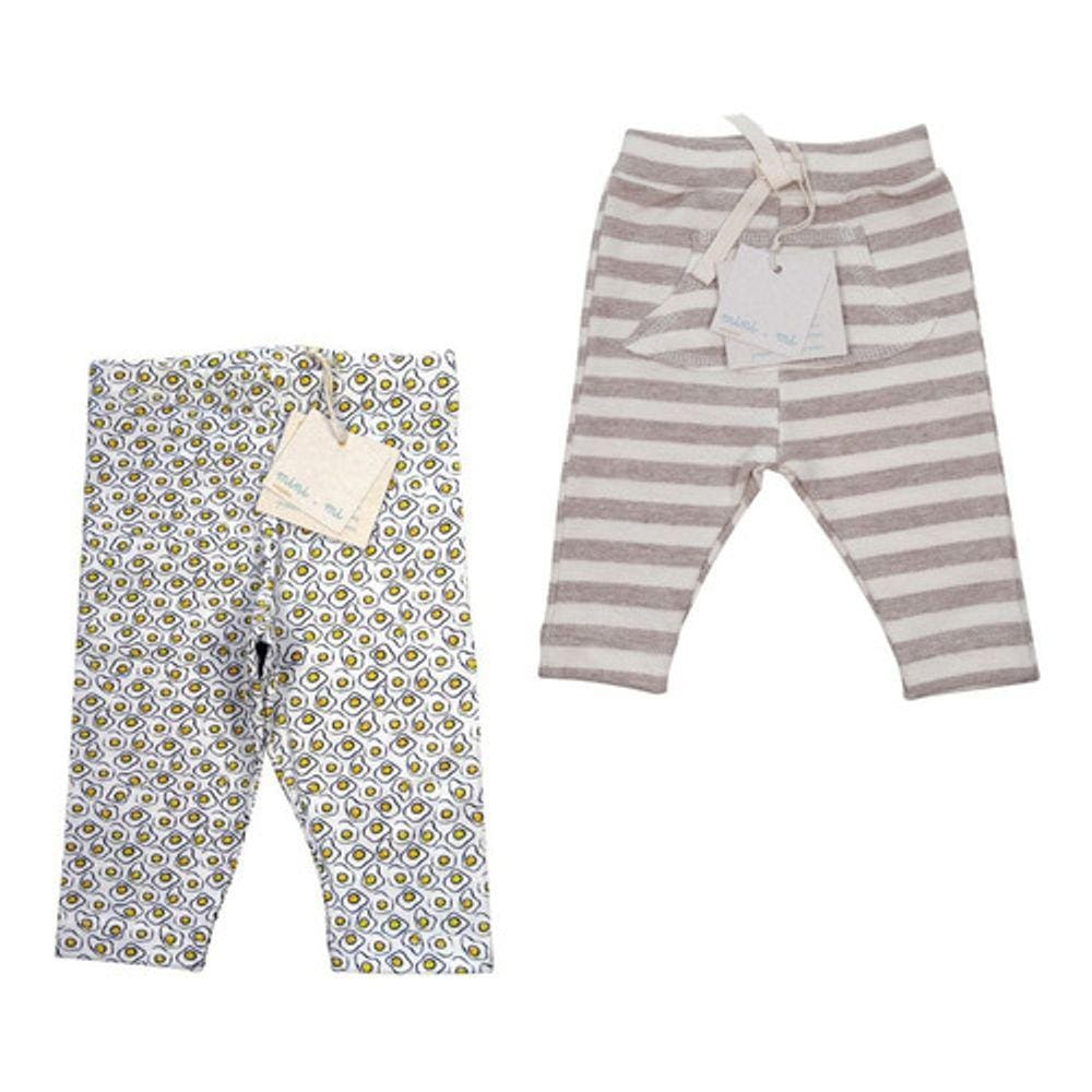 Kit 2 Calças Saruel e Legging infantil M 6 a 9 Meses 100% Algodão