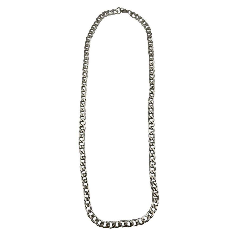 Corrente Colar Cordão Masculino Em Aço Inox 60Cm Largura 7Mm