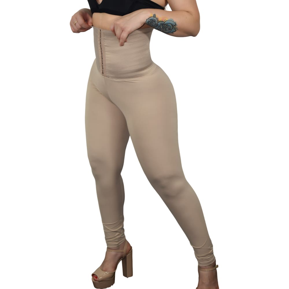 Calça Lipo Comprime Barriga Culote Efeito Cintura Fina