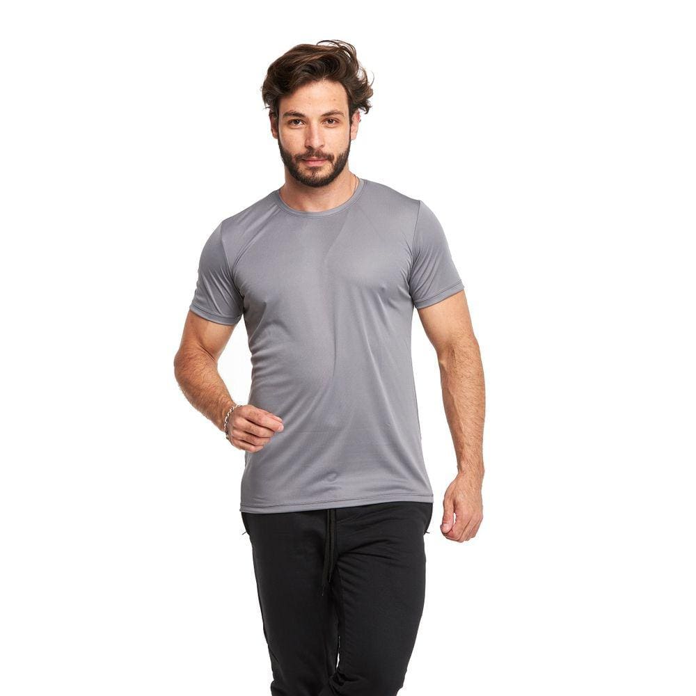 Camiseta Dry Fit com UV Masculina Manga Curta Básica Lisa C9