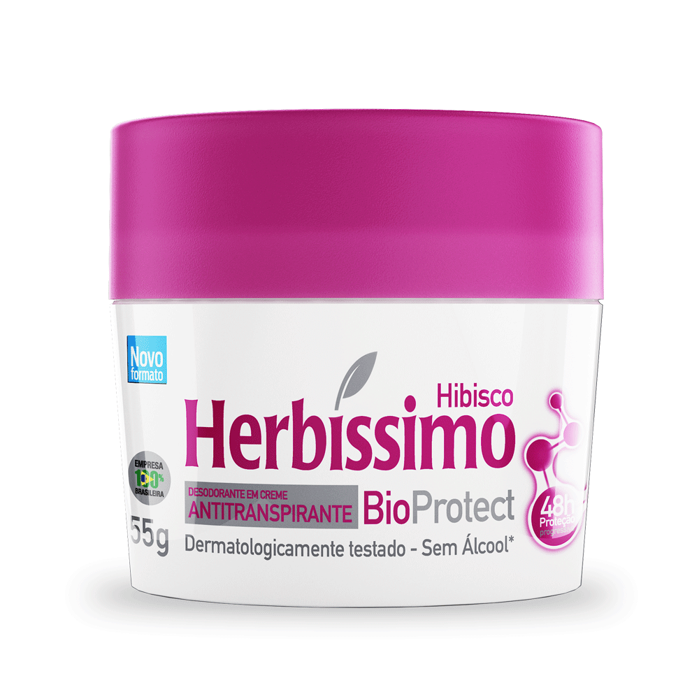 Desodorante Herbíssimo Creme Antitranspirante Bioprotect Hibisco 55G Copy
