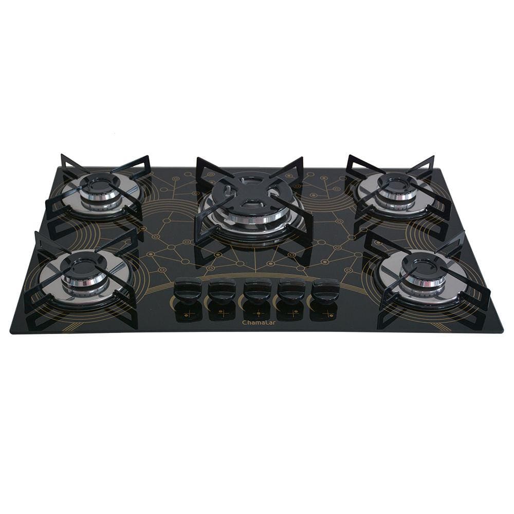 Fogão Cooktop Premium 5 Bocas Tripla Chama Mesclado