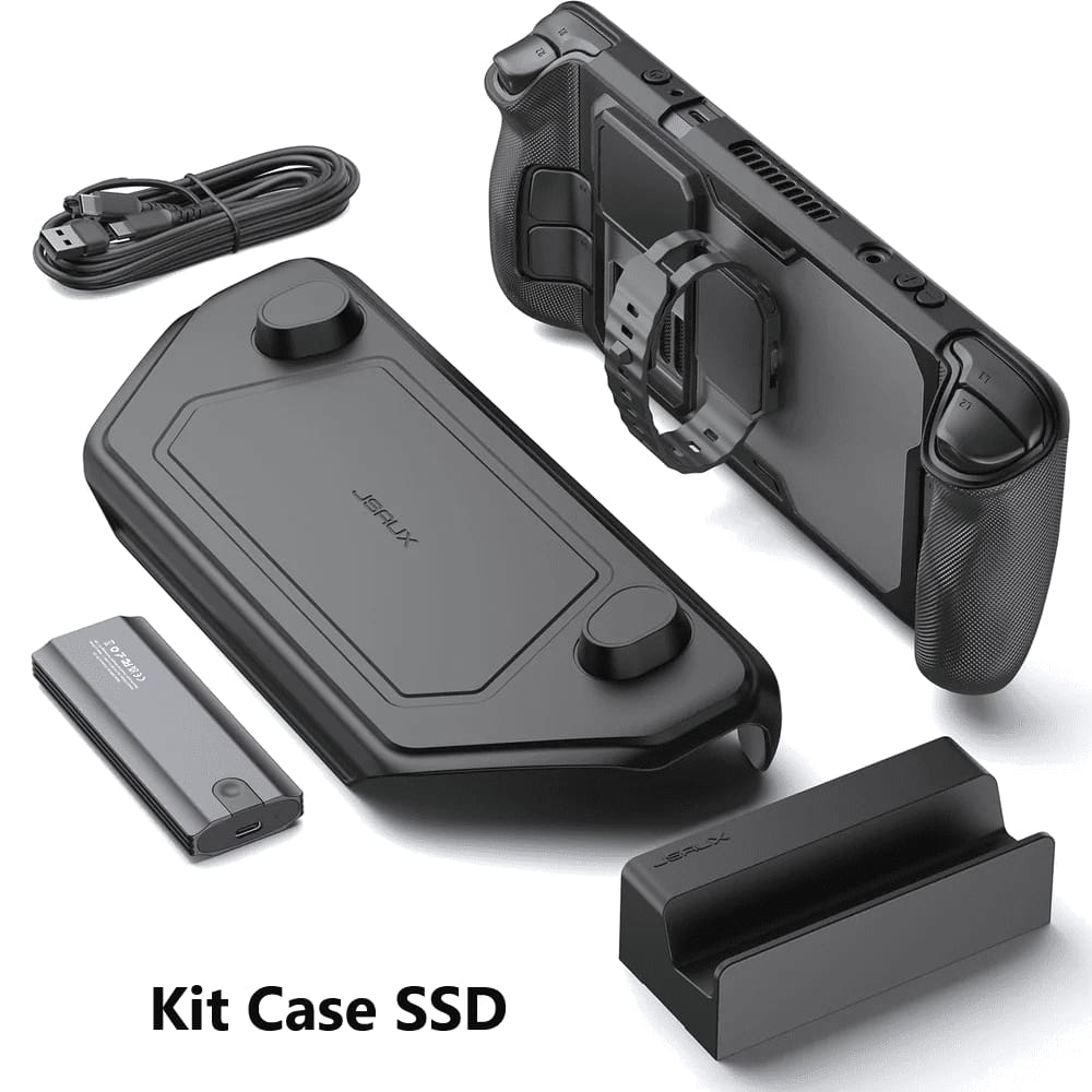 Capa c/ Tampa para Steam Deck Jsaux Kit Case SSD M2 Strap