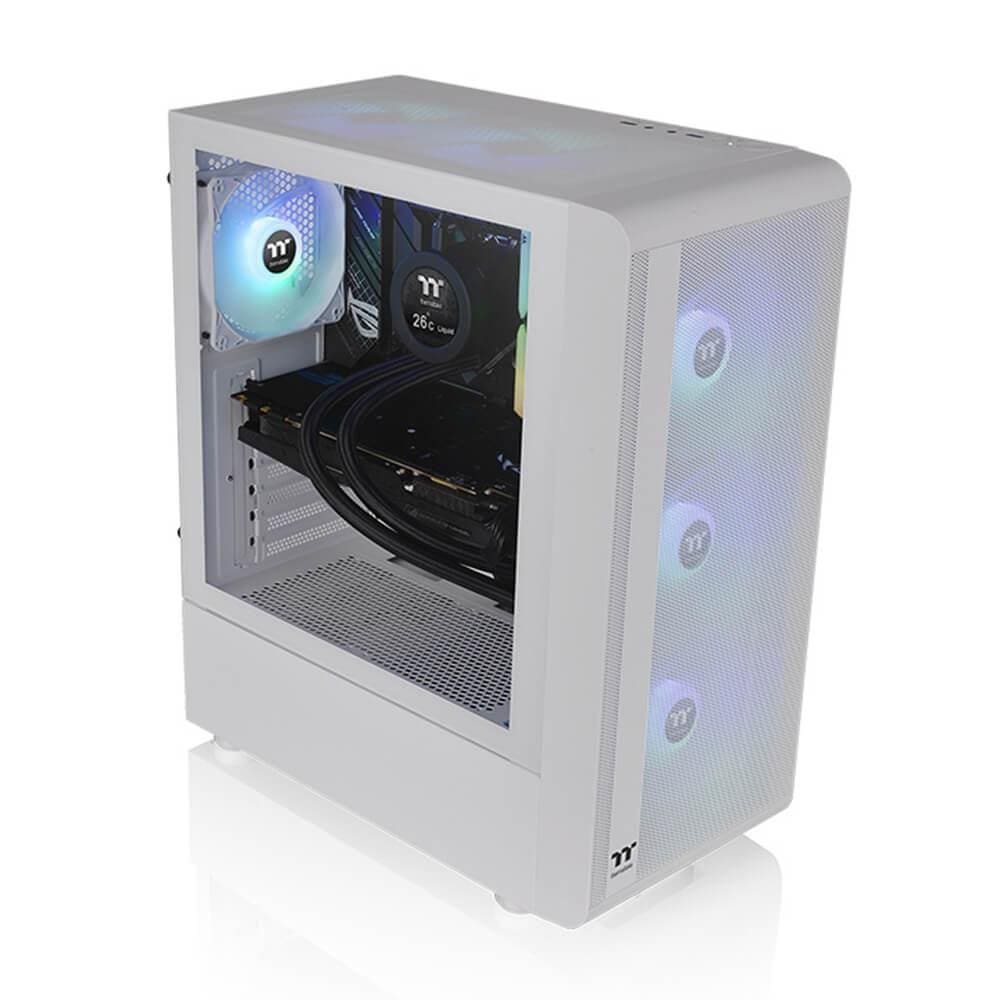 Gabinete TT S200TG ARGB MID T. TGLASS SNOW PSU 650W CA-3X2-65M6WZ-00