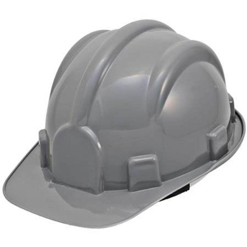 Capacete Aba Frontal Cinza Com Carneira Plastcor