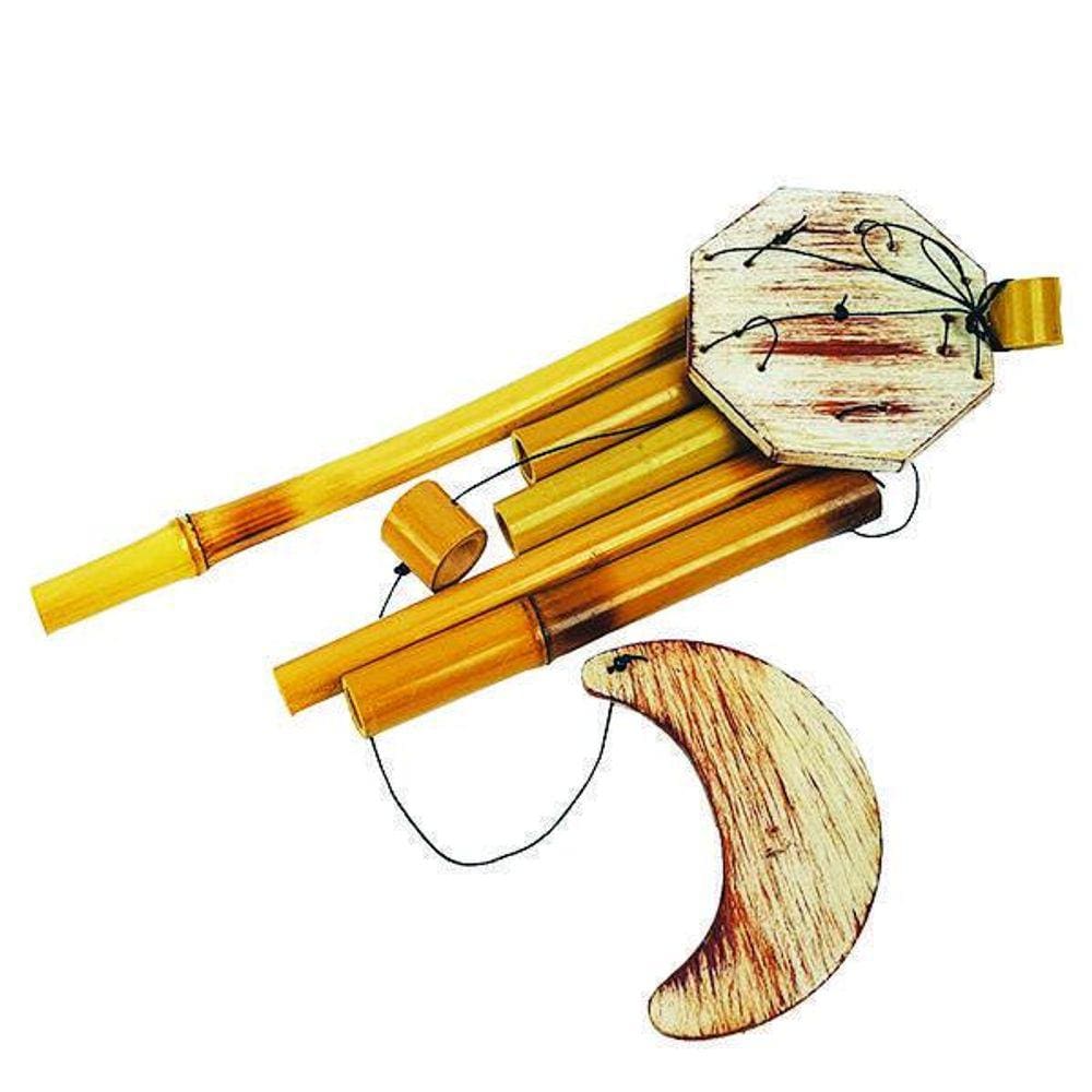 Sino De Vento Em Bambu Natural 50Cm 33007