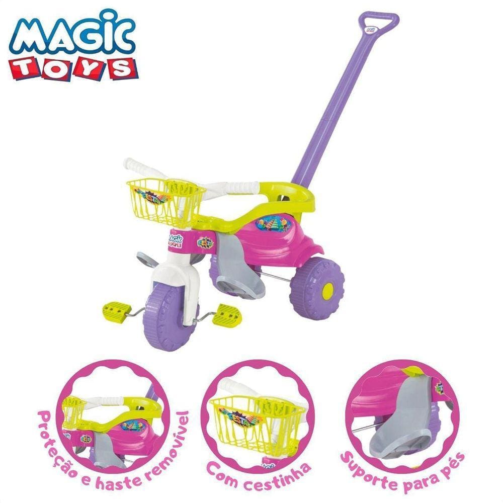 Motinha bebe com empurrador e pedal, extra