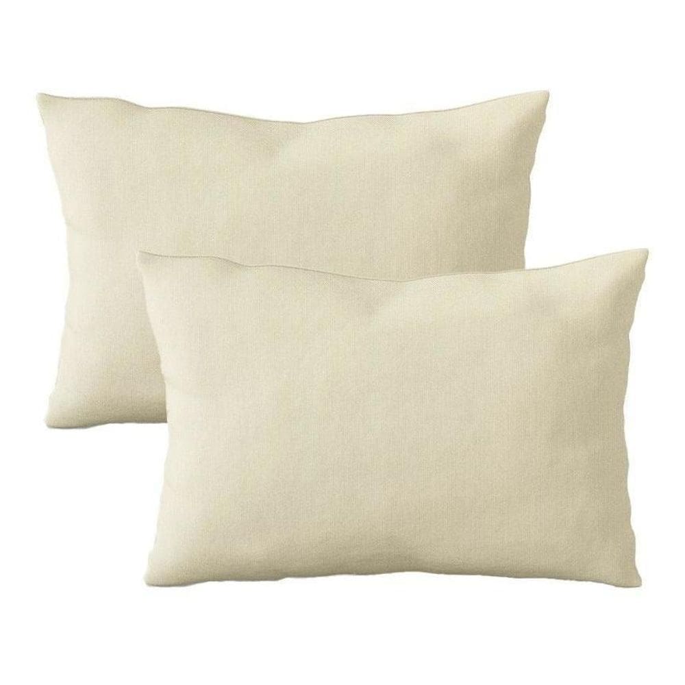 Kit 2 Fronhas 100% Algodao Percal 200 Fios Palha