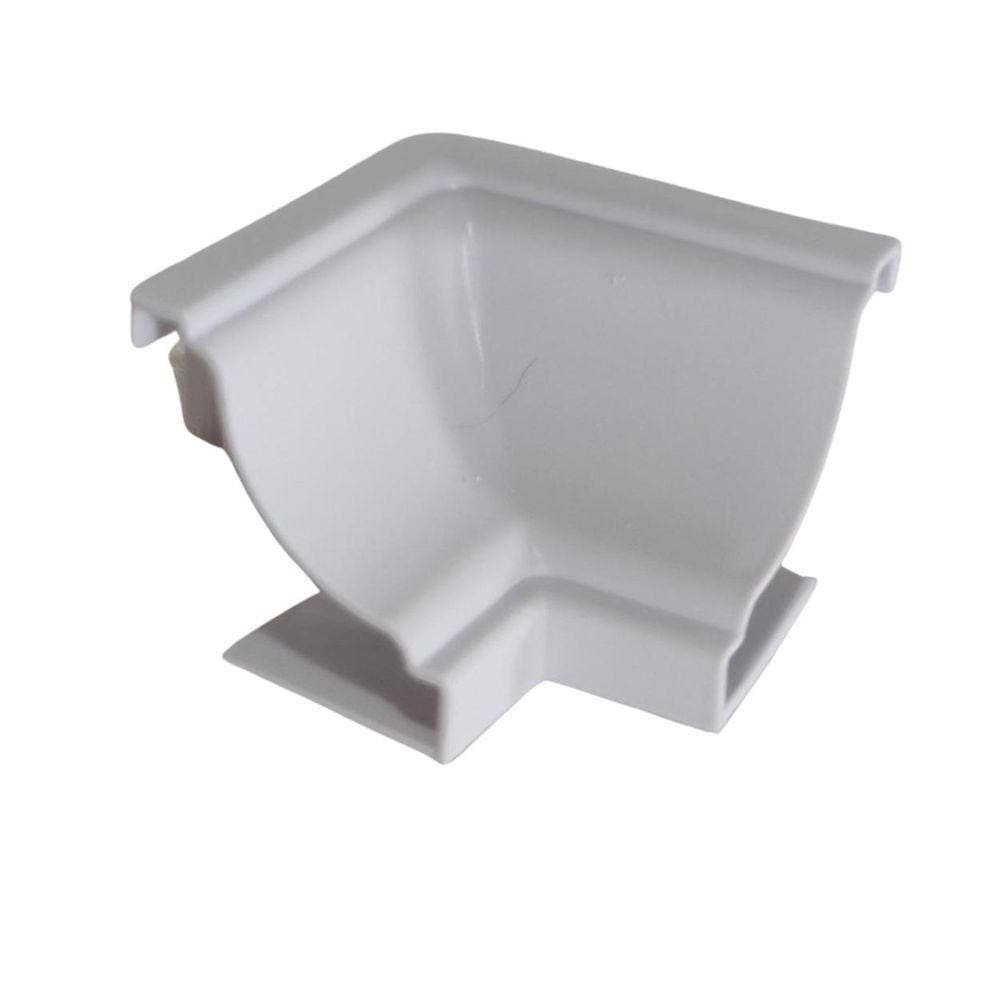 Kit 20 Canto Interno Branco Para Moldura Forro Rodaforro Pvc