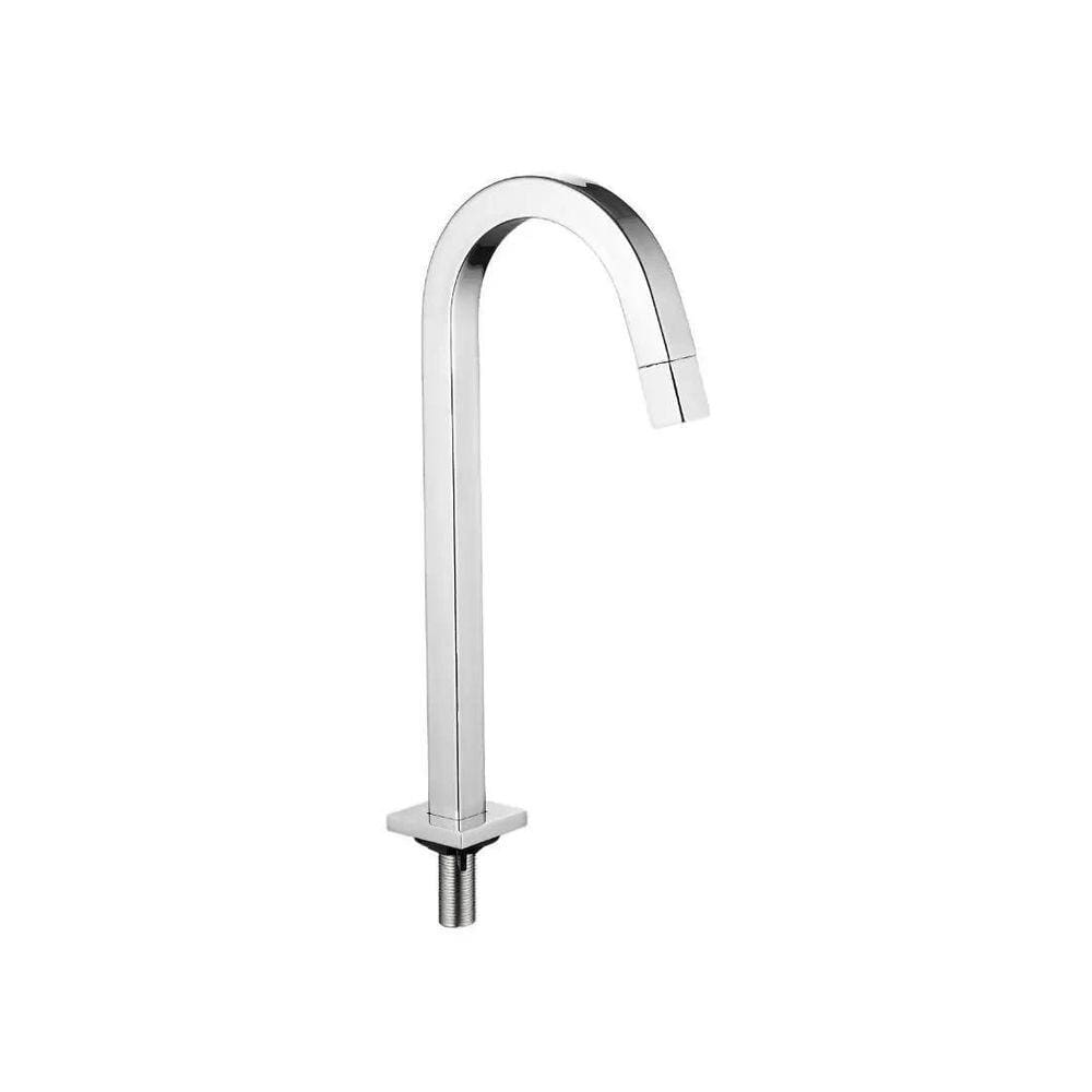 Torneira Banheiro Slim Tube Quadrada Alta Cromada